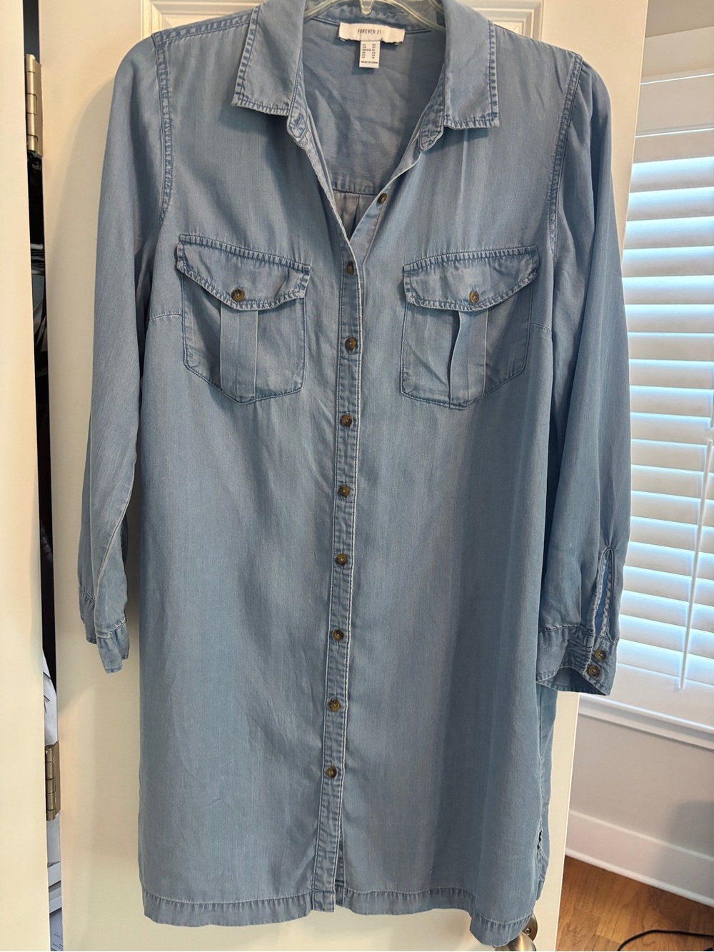 Forever 21 Light Blue Chambray Dress